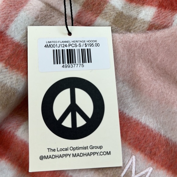 Madhappy NWT Limited Edition Flannel Plaid Oversized Hoodie, S - Picture 12 of 12